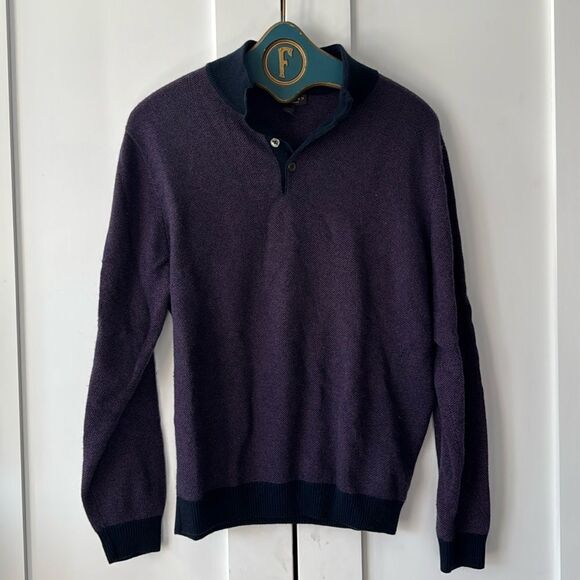 J Hilburn Mens Pullover Wool/Cashmere Sweater - L - Picture 1 of 4